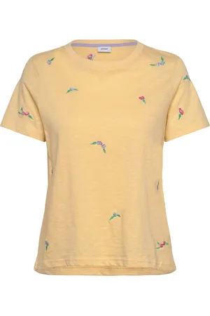 Numph Nusuis T-Shirt - Gots Tops T-shirts & Tops Short-sleeved Yellow