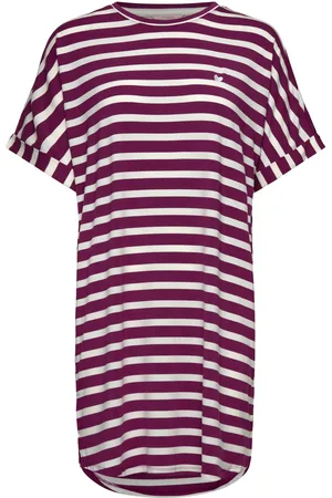 Missya Softness Stripe Big Shirt Yöpaita Purple