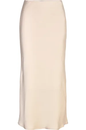 Numph Nuivory Skirt Skirts Satin Skirts Cream