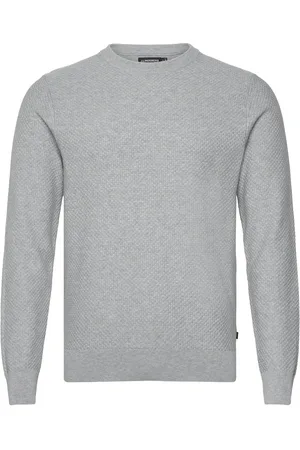 J Lindeberg M Cotton Structure Sweater Designers Sweat-shirts & Hoodies Sweat-shirts Grey