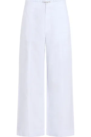 Calvin Klein Soft Linen Pant Bottoms Trousers Linen Trousers White