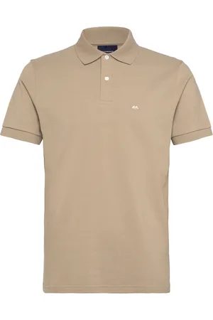 Lindbergh Polo S/S Tops Polos Short-sleeved Beige