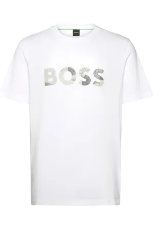 HUGO BOSS Tee Logo Glamping Sport Men Sports Clothes Sport Tops Sport T-shirts White