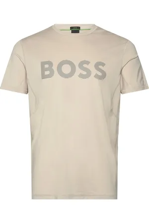 HUGO BOSS Tee Active Sport Men Sports Clothes Sport Tops Sport T-shirts Beige