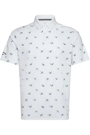 Callaway All Over Birdie Polo Sport Men Sport Clothing Sport Tops Sport Polos Sport Short-sleeved Polos White