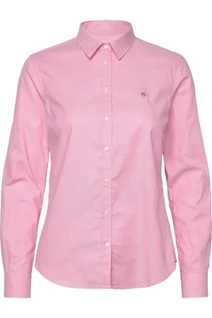 GANT Slim Stretch Oxford Shirt Tops Shirts Long-sleeved Pink
