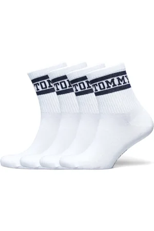 Tommy Hilfiger Th Uni Tj Short Sock 4P Ecom Underwear Socks Regular Socks White