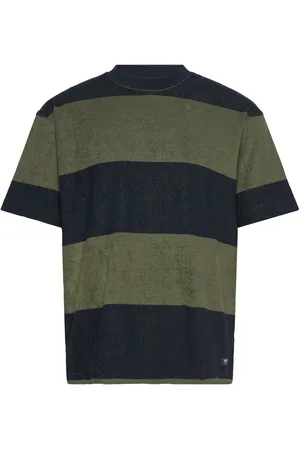Vans Bergman Stripe Ss Sport Men Sports Clothes Sport Tops Sport T-shirts Green
