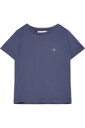 GANT Shield Ss T-Shirt Tops T-shirts Short-sleeved Blue