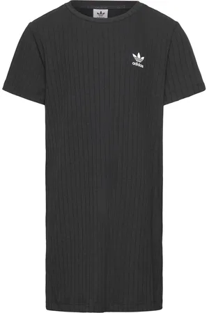 adidas Rib Dress Dresses & Skirts Dresses Casual Dresses Short-sleeved Casual Dresses Black