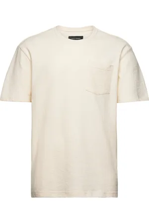 Clean Cut Calton Structured Tee Tops T-shirts Short-sleeved Cream