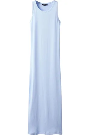 LMTD Nlfhinaja Sl Long Solid Tank Dress Dresses & Skirts Dresses Casual Dresses Sleeveless Casual Dresses Blue