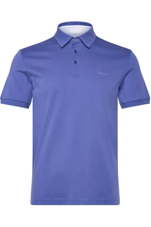 GANT Mercerized Ss Polo Designers Polos Short-sleeved Blue