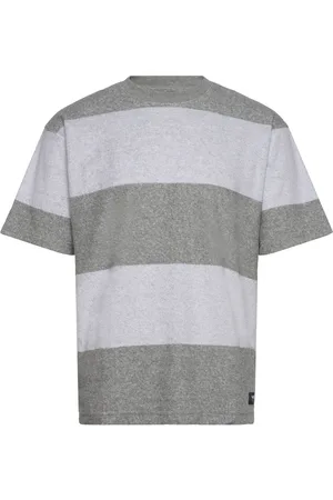 Vans Bergman Stripe Ss Sport Men Sports Clothes Sport Tops Sport T-shirts Grey