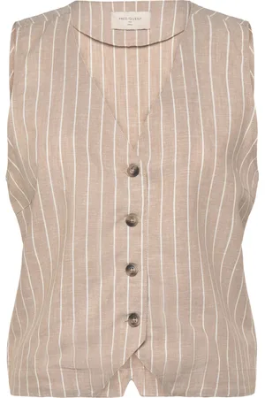 Freequent Fqlavega-Waistcoat Blazers Single Breasted Blazers Beige