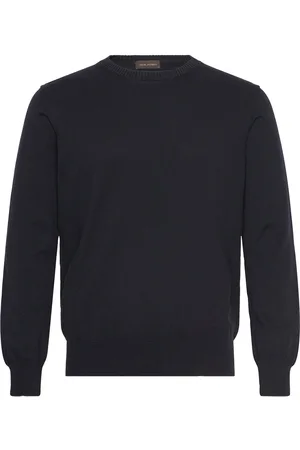 Oscar Jacobson Valter Roundneck Designers Sweat-shirts & Hoodies Sweat-shirts Navy