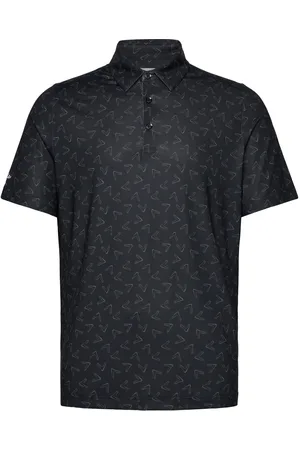Callaway All-Over Large Chev Printed Polo Sport Sport Clothing Sport Tops Sport Polos Sport Short-sleeved Polos Black