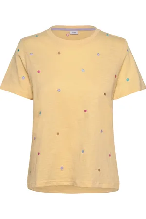 Numph Nusumi T-Shirt - Gots Tops T-shirts & Tops Short-sleeved Yellow
