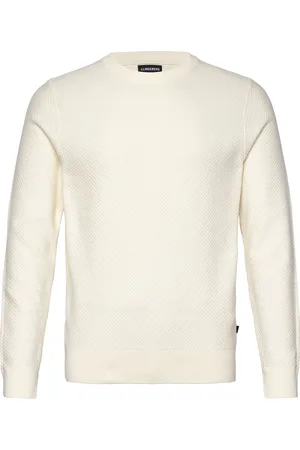 J Lindeberg M Cotton Structure Sweater Designers Sweat-shirts & Hoodies Sweat-shirts White