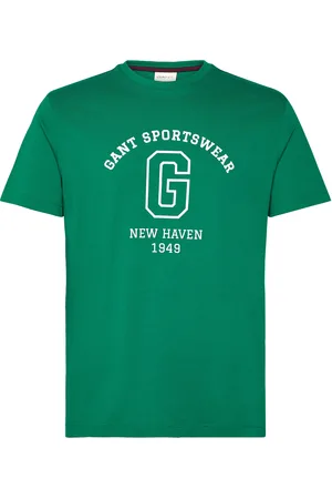 GANT Graphic Ss T-Shirt Tops T-shirts Short-sleeved Green