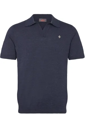Morris Randall Resort Polo Designers Knitwear Short Sleeve Knitted Polos Navy