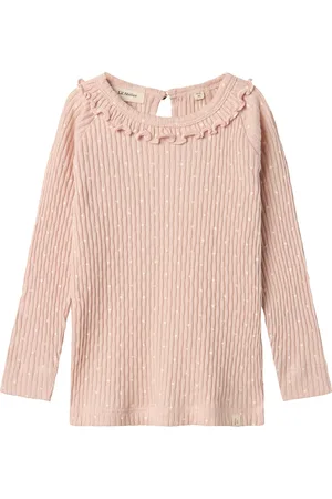 Lil Atelier Nmffiducia Ls Slim Top Lil Tops T-shirts Long-sleeved T-shirts Pink