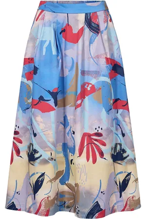 Numph Nugloria Skirt Skirts Knee-length & Midi Skirts Blue
