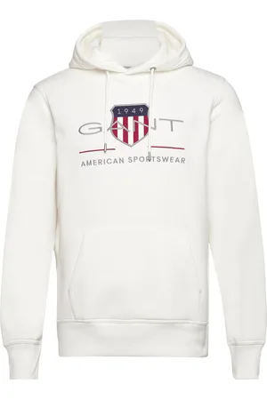 GANT Reg Archive Shield Hoodie Tops Sweat-shirts & Hoodies Hoodies White