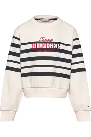 Tommy Hilfiger Tommy Script Cn Sweatshirt Tops Sweat-shirts & Hoodies Sweat-shirts Cream