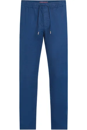 Tommy Hilfiger Harlem Sorona Linen Bottoms Trousers Linen Trousers Blue
