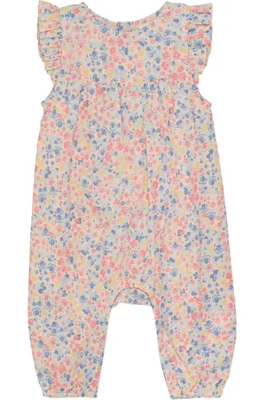 Minymo Suit Aop W. Lining Bodysuits Short-sleeved Blue