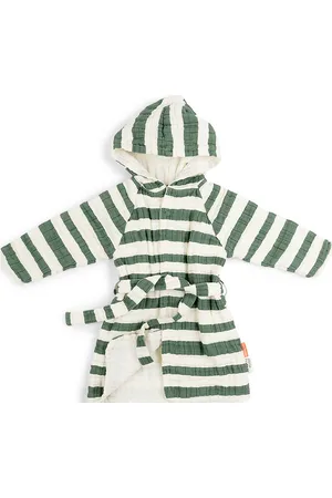 Done by Deer Bathrobe Gots Stripes Green 3-4Y Aamutakki Kylpytakki Multi/patterned D By Deer
