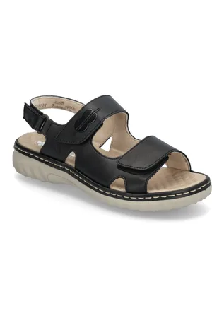 Rieker 60462-00 Shoes Sandals Flat Sandals Black