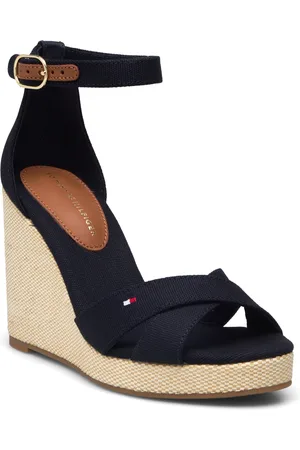 Tommy Hilfiger Flag High Wedge Espad Crisscross Korolliset Sandaalit Espadrillot Black