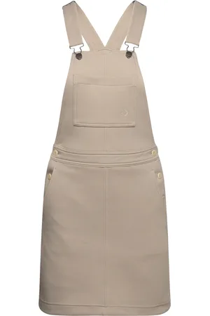 Converse Chevron Salopette Sport Short Dress Beige