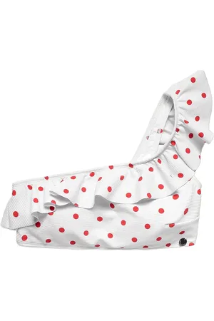 Panos Emporio Polka Dot Helle Top Swimwear Bikinis Bikini Tops Bandeau Bikinitops White
