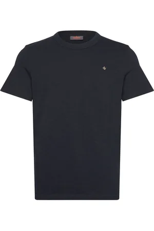 Morris Watson Slub Tee Designers T-shirts Short-sleeved Navy
