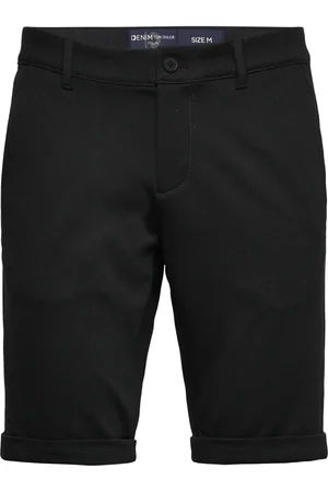 TOM TAILOR Slim Piqué Chino Shorts Bottoms Shorts Denim Black