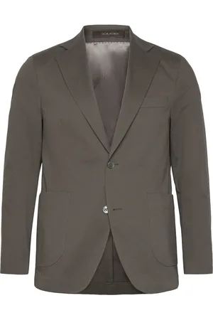 Oscar Jacobson Ferry Patch Soft Blazer Designers Blazers Single Breasted Blazers Brown