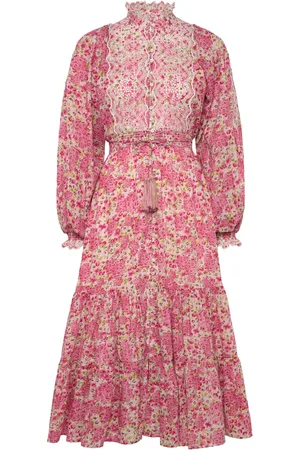 by Ti Mo Cotton Slub Midi Dress Designers Knee-length & Midi Pink