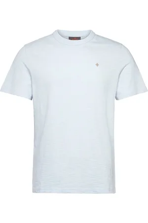 Morris Watson Slub Tee Designers T-shirts Short-sleeved Blue