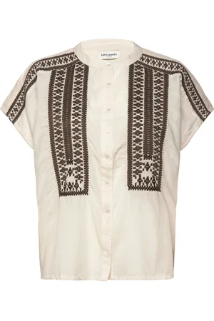 Lollys Laundry Myall Shirt Ss Tops Shirts Short-sleeved Beige