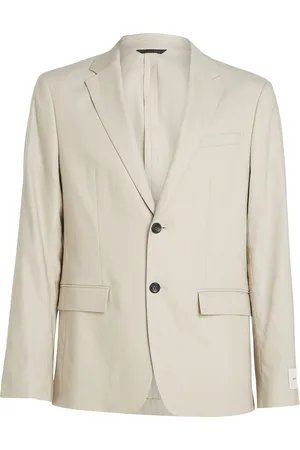 Calvin Klein Linen Lyocell Stretch Blazer Suits & Blazers Blazers Single Breasted Blazers Cream