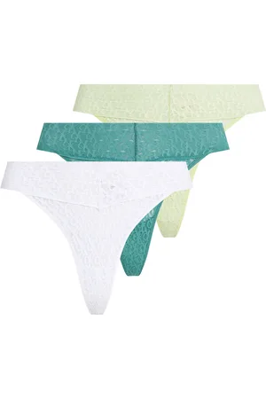Calvin Klein Low Rise Thong 3Pk Stringit Alusvaatteet Multi/patterned