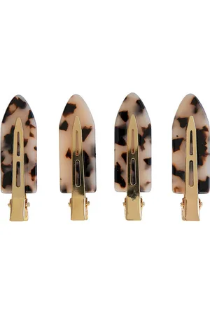 By Barb Make Up Clips 4-P Tortoise Accessories Hair Accessories Hair Pins Multi/patterned