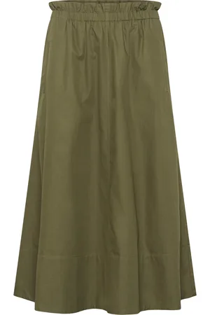 Part Two Nanasofiepw Sk Skirts Maxi Skirts Khaki Green