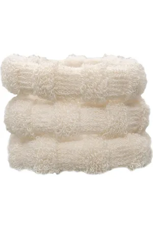 By Barb Hair Ties Terry Cotton 3 Pc-Set Accessories Hair Accessories Scrunchies White
