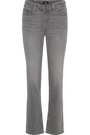 Lee Marion Straight Bottoms Jeans Flares Grey