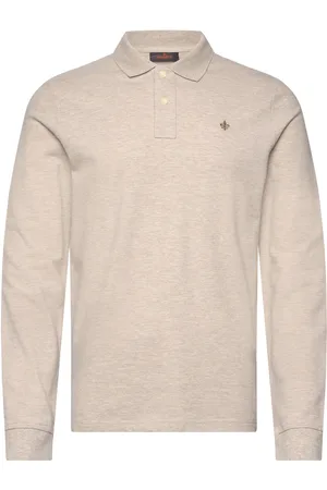 Morris Camden Ls Polo Shirt Designers Polos Long-sleeved Beige