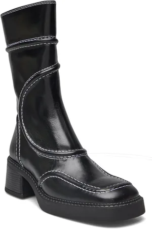 Miista Malene Black Ankle Boots Shoes Boots Ankle Boots Ankle Boots Flat Heel Black